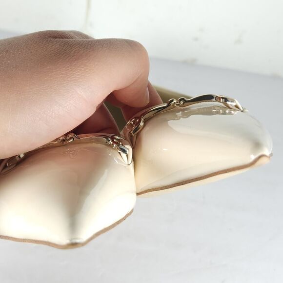 Sam Edelman Women's Kaya US7 Off White Leather Pointed Toe Kitten Heel Pump - Picture 16 of 16